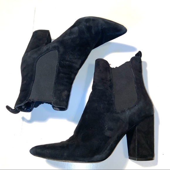 Steve Madden Subtle Pointed Ankle sueded Bootie black 8.5 - Picture 3 of 13